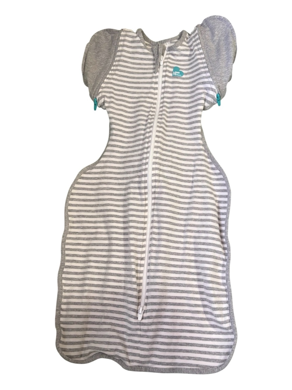 LOVE TO DREAL Grey Stripes Swaddle Up Transition Bag